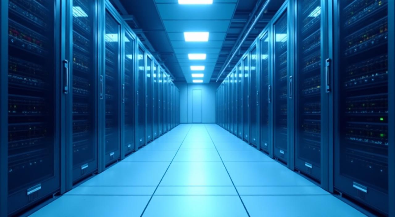 View of hot/cold aisle containment