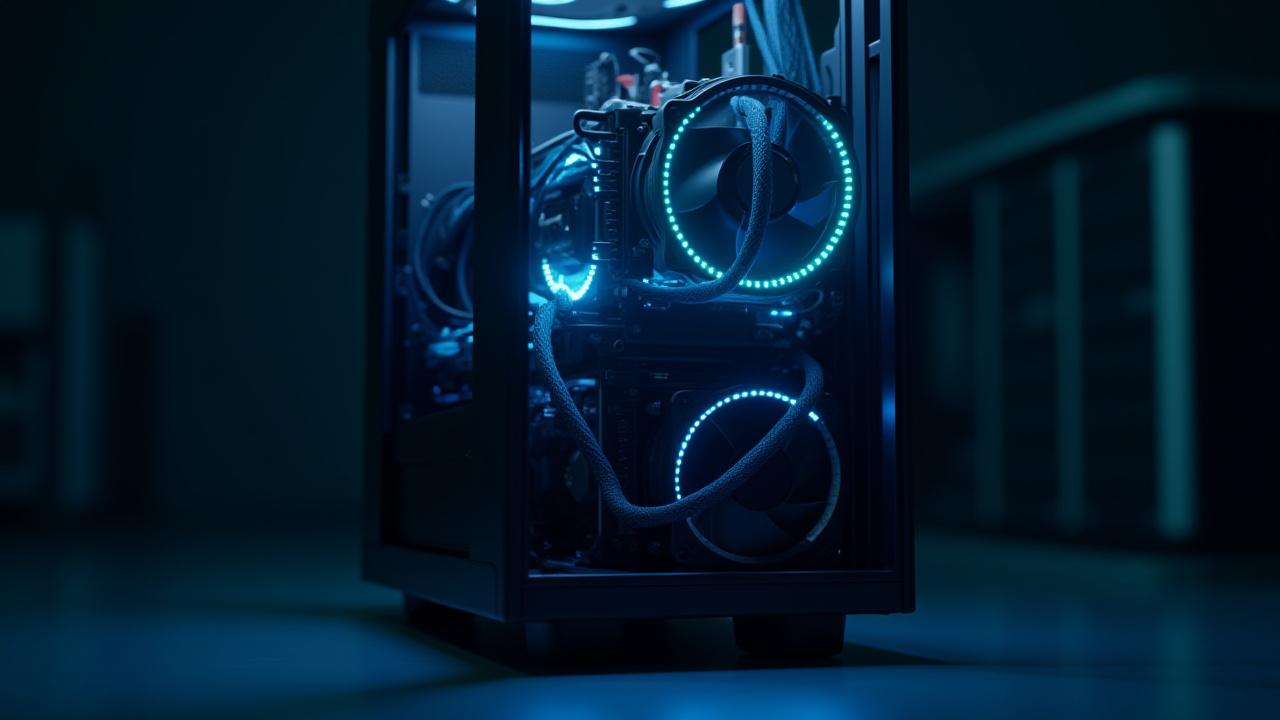 Ultra-high-end custom liquid-cooled mining rig with expert cable management